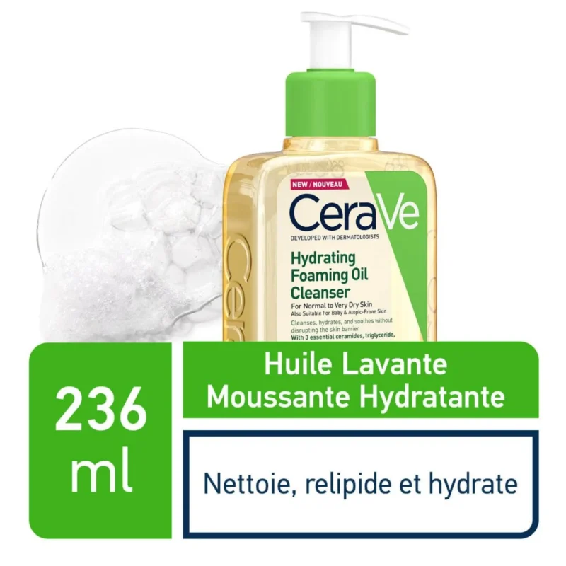 Cerave huile lavante moussante hydratante peau très sèche à atopique 236ml – Image 2