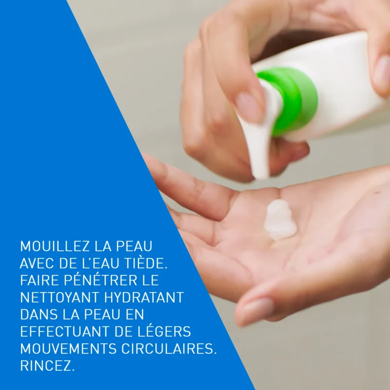 Cerave crème lavante hydratante peau normale à sèche 473ml – Image 2