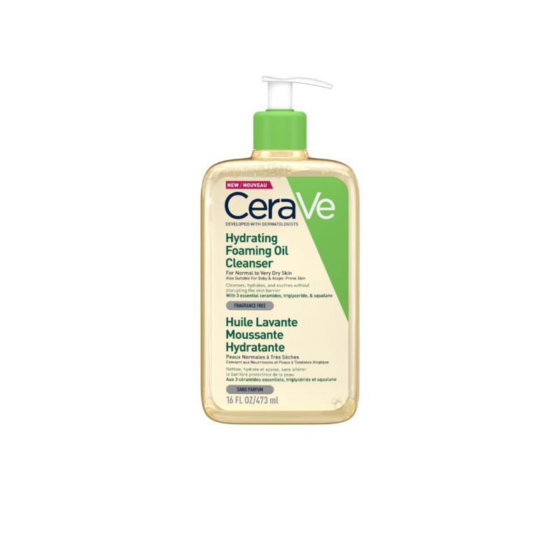 Cerave huile lavante moussante hydratante peau très sèche à atopique 473ml