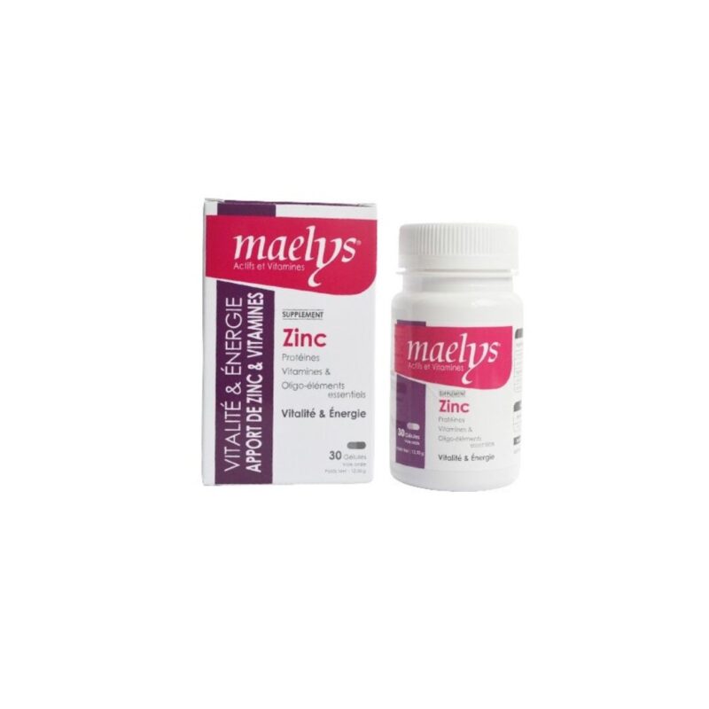 Maelys vitalité & energie zinc 60 gélules