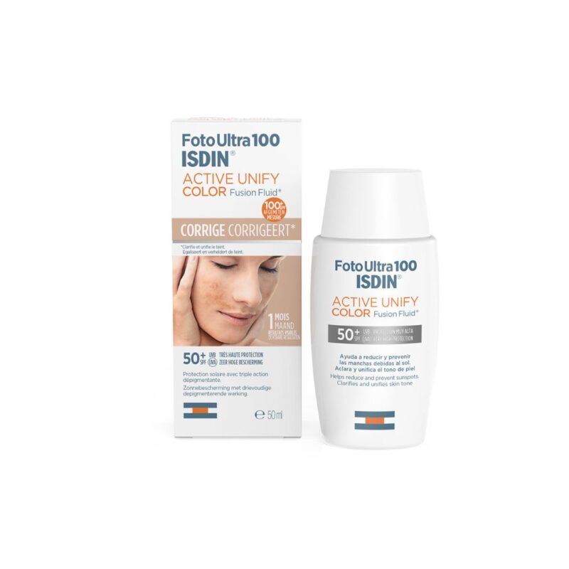 Isdin fotoultra 100 active unify color dépigmentant spf50+ 50 ml